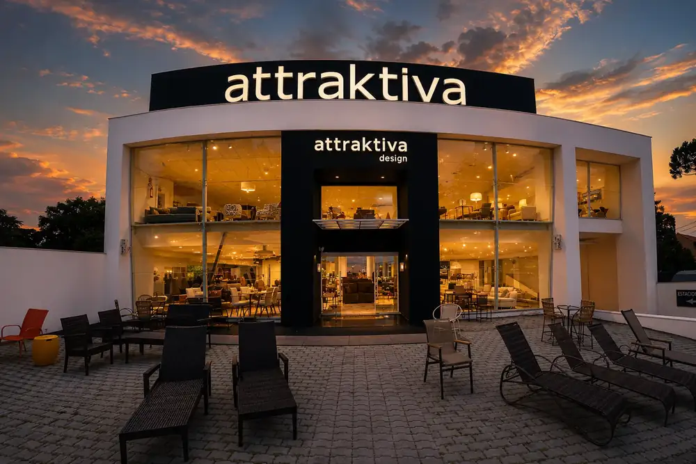 Fachada do showroom Attraktiva Santa Felicidade em Curitiba