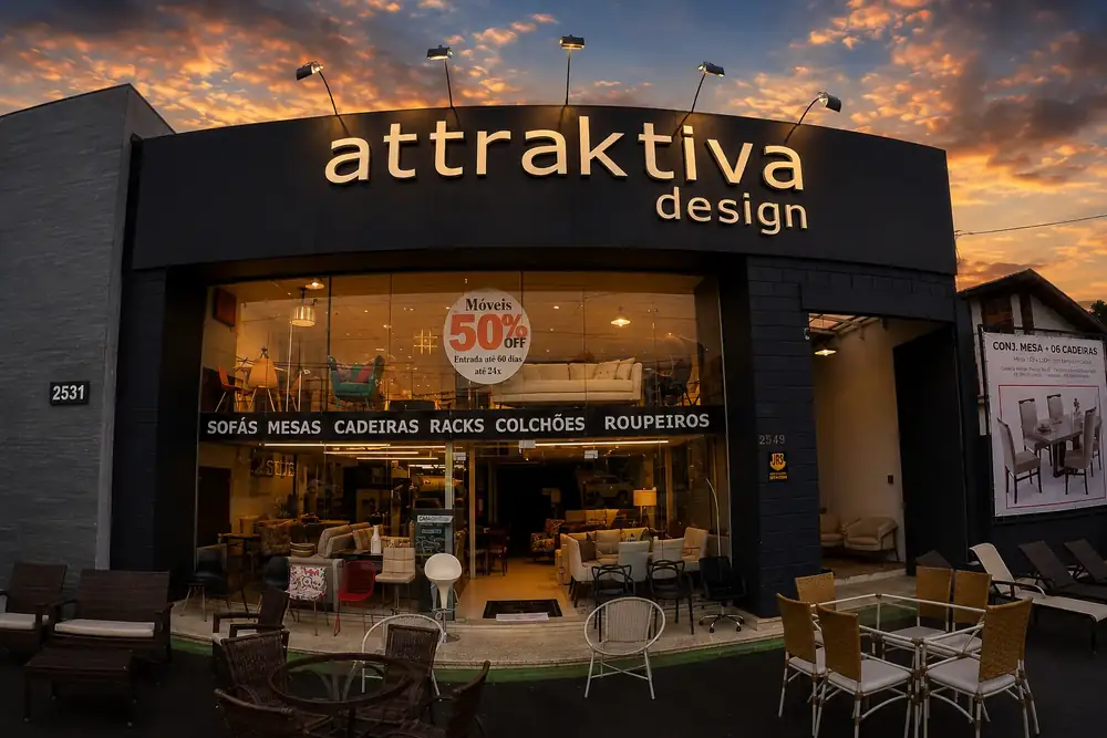 Fachada do showroom Attraktiva Torres em Curitiba