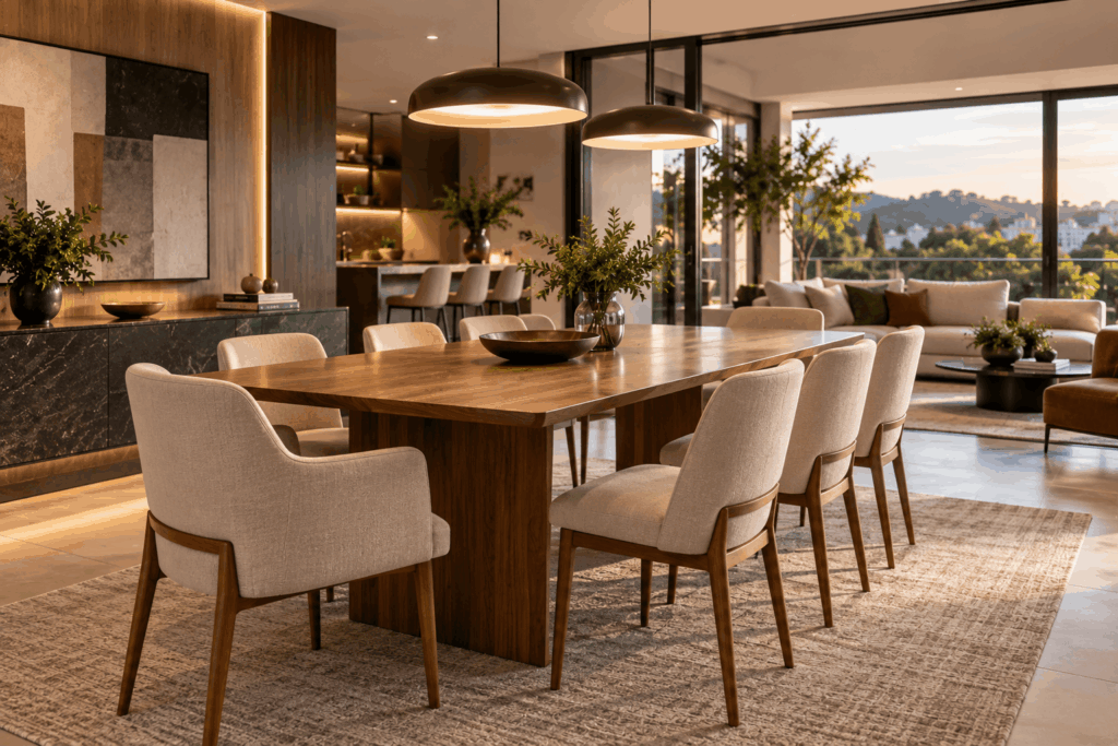 Como escolher cadeiras que combinam com a mesa de jantar?