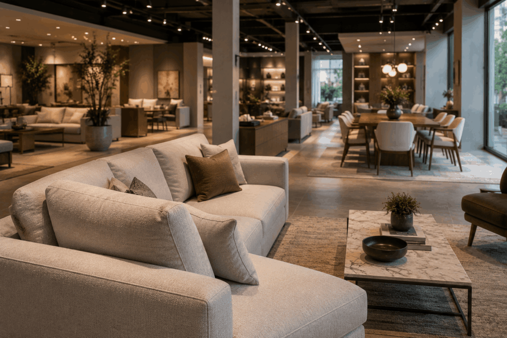 Por que visitar um showroom antes de comprar móveis?